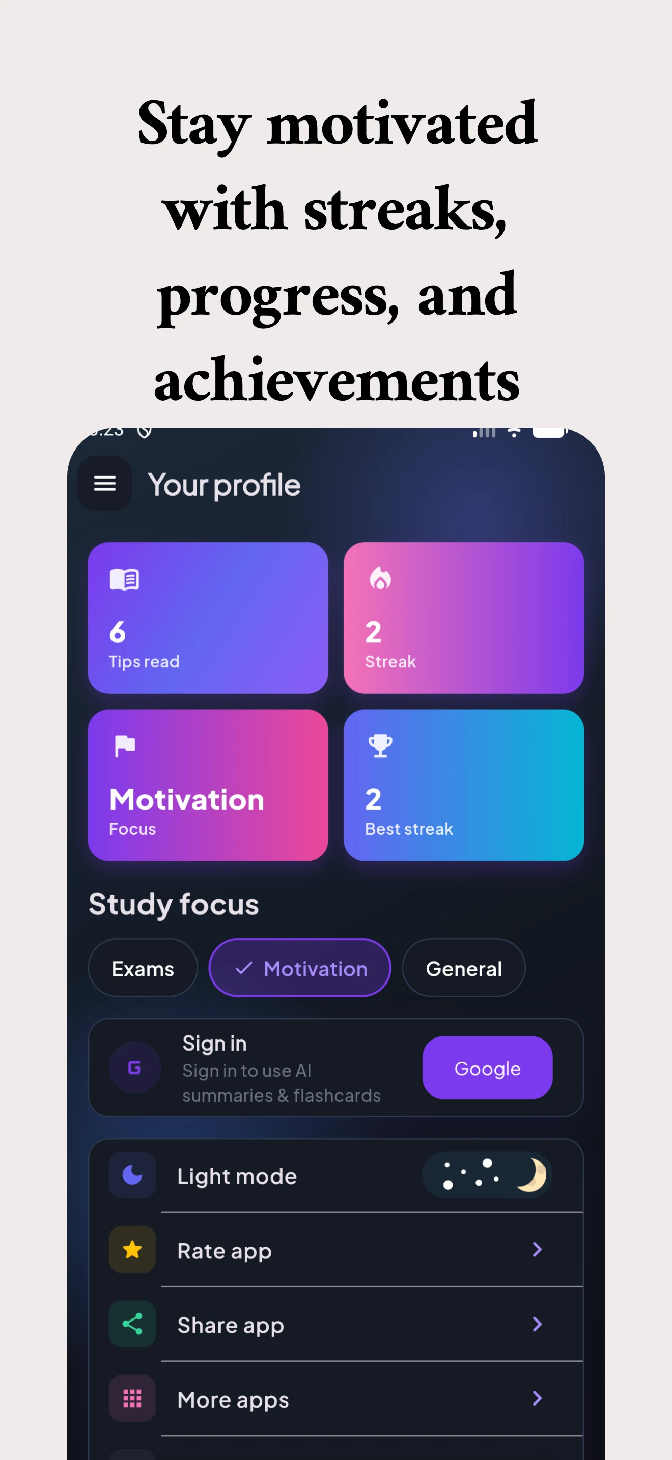 Study Tips screenshot